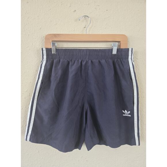 Adidas HF2117 Boxer Swimsuit 3-STRIPES Swim Trunks, Gray, Size Large - Picture 1 of 7
